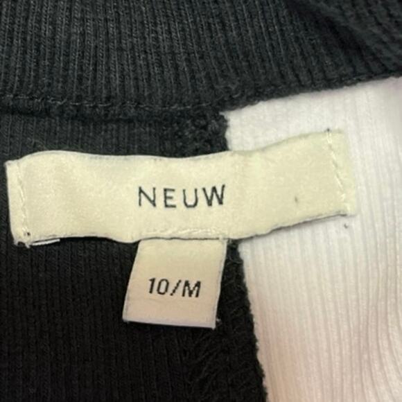 Neuw Jonesy White Black Colorblock Sleeveless Camisole Crop Sweater Tank Top M - Picture 4 of 5